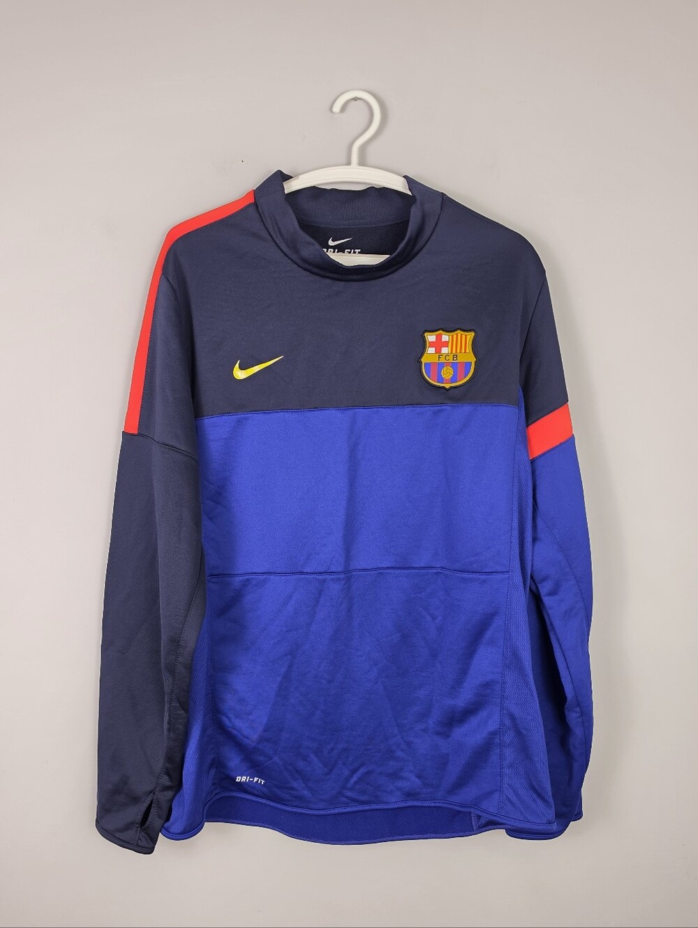 Nike FC Barcelona Barcá Soccer Training Drill Top Jersey Blue Mens XL 477937-435 - Picture 2 of 14